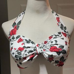 Marilyn Monroe Roses Halter Bikini Top